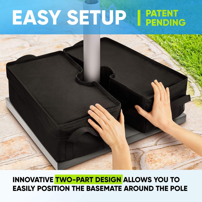 Rhino BaseMate Detachable Square Umbrella Base Weight Fits Offset, Cantilever & Outdoor Patio Umbrellas â€“ Black â€“ Easy Setup - Image 3